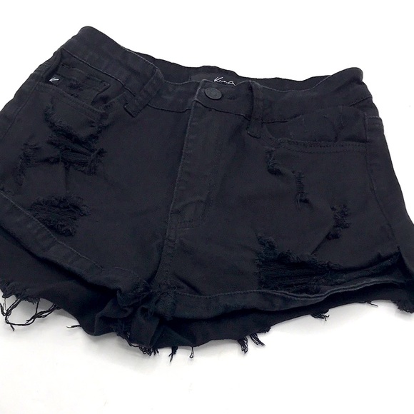 Black Denim Shorts - Picture 4 of 14